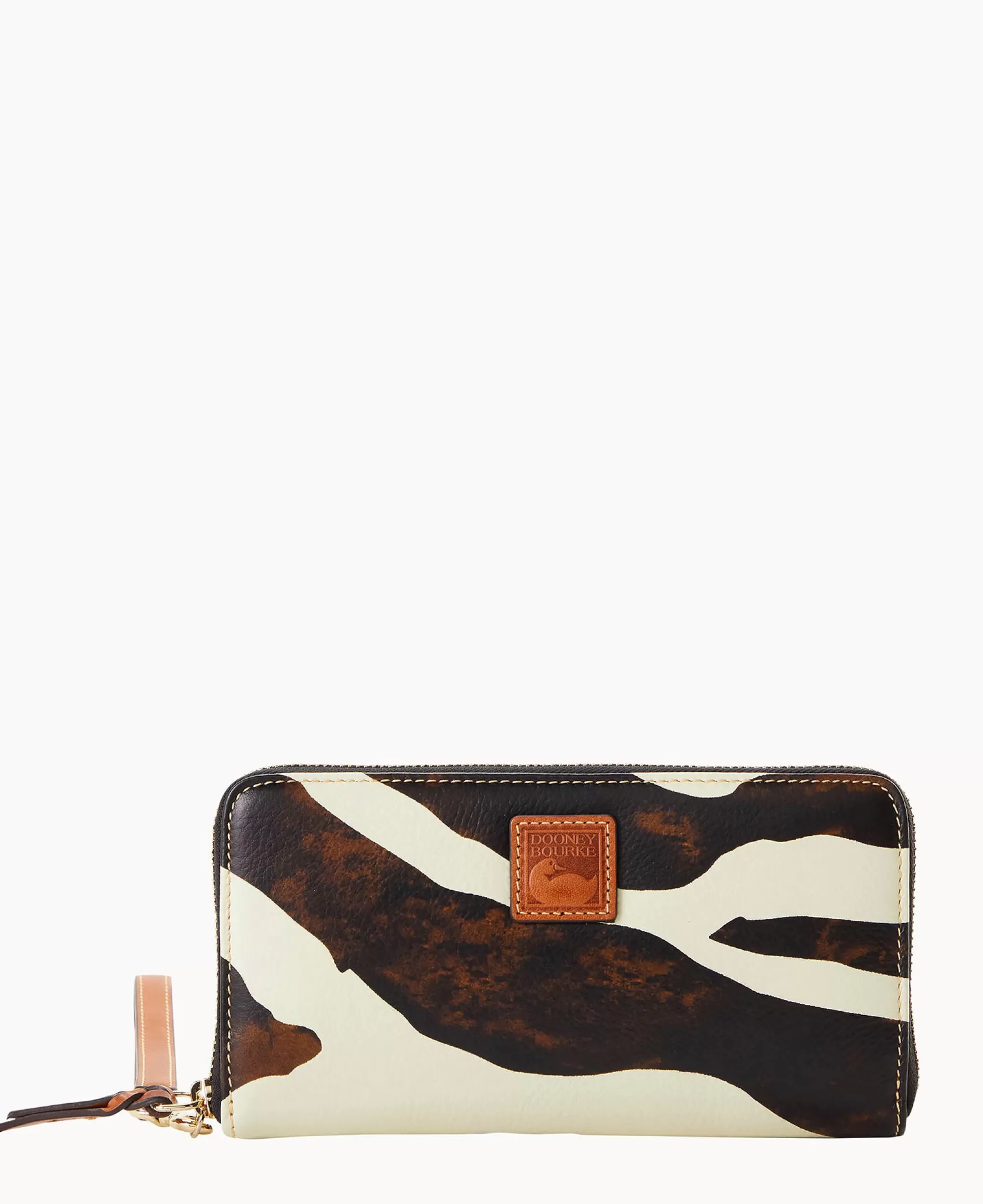 Dooney & Bourke The Zebra Collection | Grab and Go^ Leather Large Zip Around Wristlet